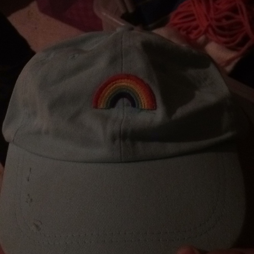 Rainbow-Forever21 tennis hat